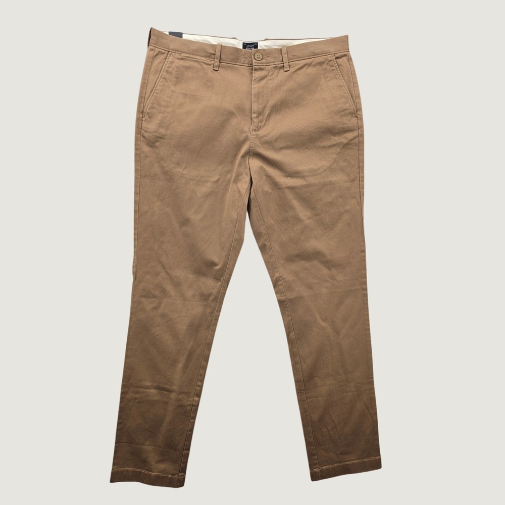 J.Crew 770 Straight Stretch Chino Pants Mens 34x34 Brown Khaki New NWT E1590